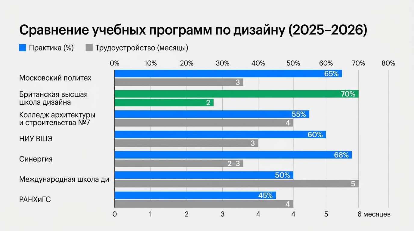 Сравнение учебных программ по дизайну